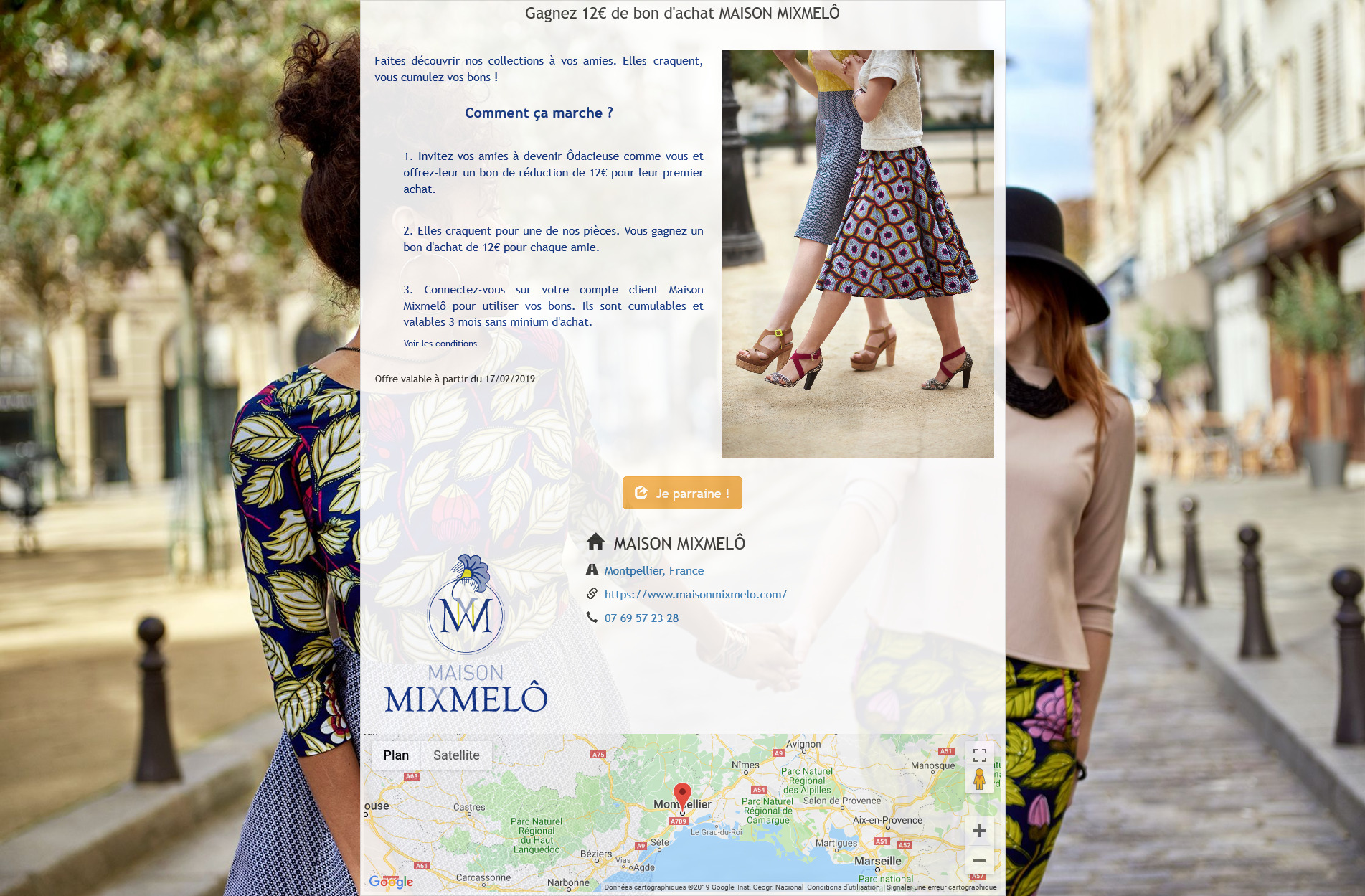 Exemple landing page de parrainage